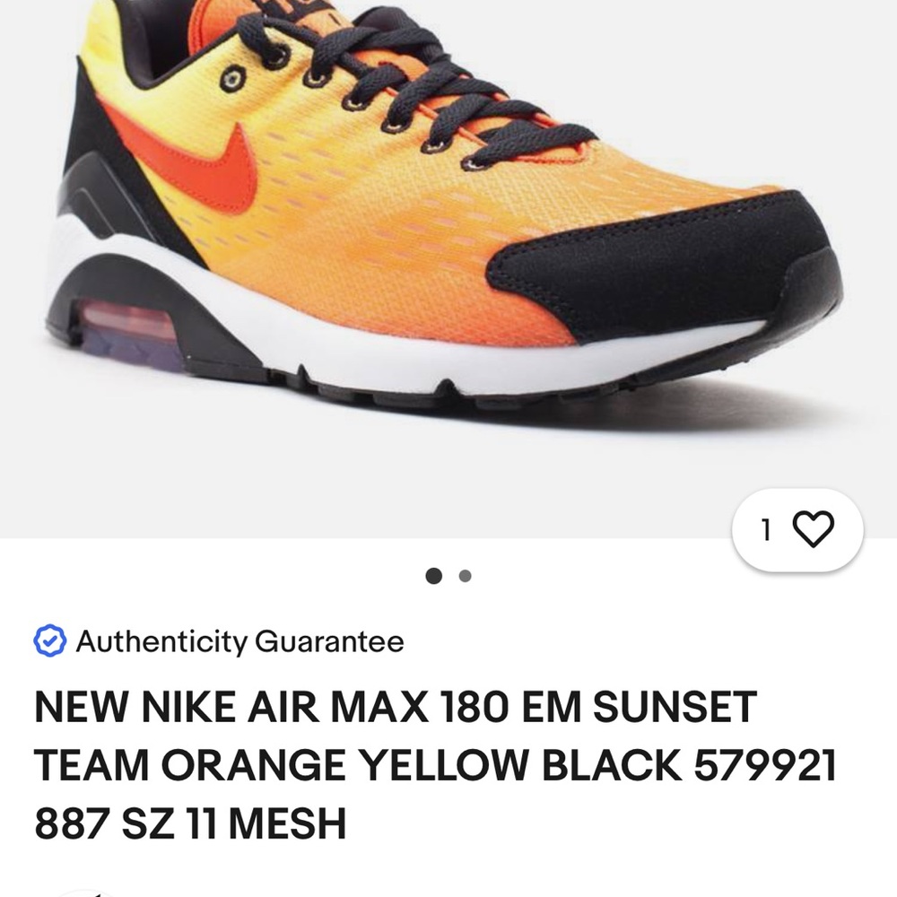 Nike Air Max 180 EM Sunset Sneakers